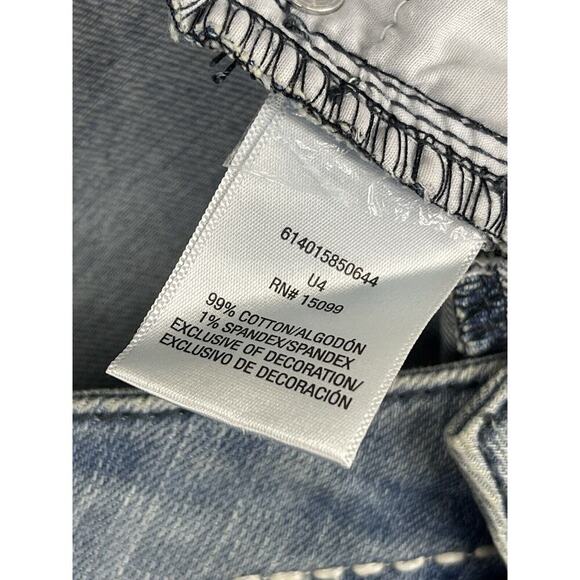 Vintage Bongo Womens Jeans Size 13 Lightwash Flare Leg Embroidered Boho 90's Y2K - Picture 12 of 12